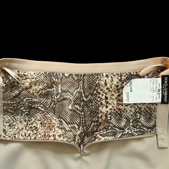 Dolce & Gabbana Virgin Wool Beige Skirt | Size 2 - Picture 3 of 6